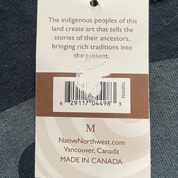 Native Origins Whale Tradition SS Crew Neck Cotton T Shirt Blue & Gray NSz M NWT - Picture 8 of 10